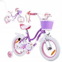 RoyalBaby Rower dziecięcy STAR GIRL 14" koszyk kółka boczne pchacz RB14G-1