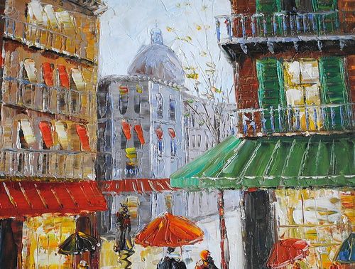 Uliczka, impresja (60x90cm) na Arena.pl