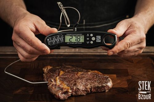 Termometr Kuchenny Cyfrowy do Mięsa Steków Żywności STEK BZDUR LCD Sonda na Arena.pl