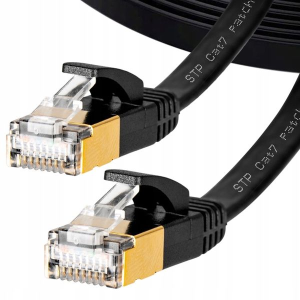 KABEL SIECIOWY LAN ETHERNET PŁASKI SFTP CAT7 5M zdjęcie 1