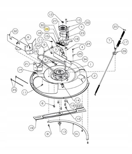 Klocek hamulcowy MTD hamulca noża na Arena.pl