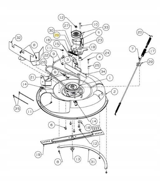 Klocek hamulcowy MTD hamulca noża zdjęcie 3