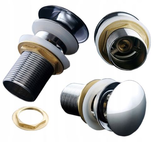 KOREK KLIK KLAK DO UMYWALKI MOSIĘŻNY UMYWALKOWY Z PRZELEWEM CHROM 1 1/4" na Arena.pl