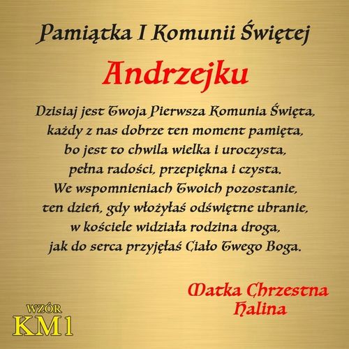 Pamiątka Pierwszej Komunii Świętej Pudełko z Grawerem Dedykacją Na Prezent na Arena.pl