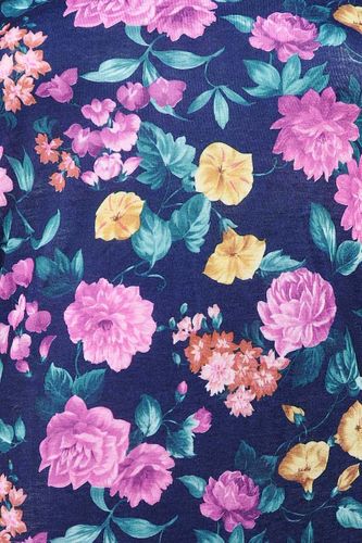 Granatowa tunika, kwiaty  - S/M na Arena.pl