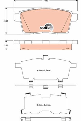 TRW Klocki hamulcowe tył kpl. GDB3472 na Arena.pl