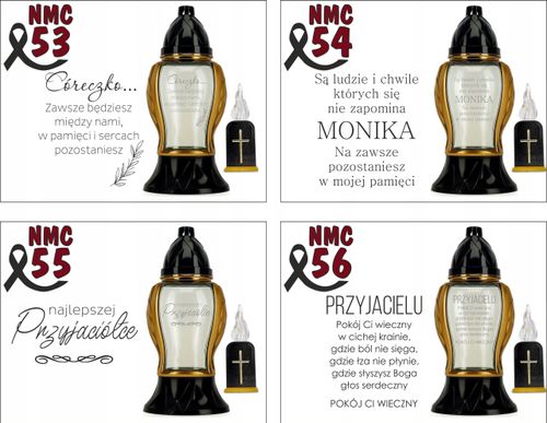 Ozdobny Znicz z Twoim grawerem Napisem Personalizowany dla dziadka na Arena.pl