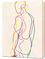 Obraz 50x70cm Tęczowy Zarys