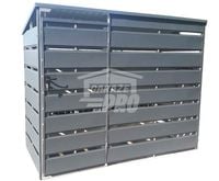 Wiata śmietnikowa spad tył 2,5x0,6m Antracyt Schowek GP290