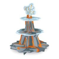 Patera na babeczki ciastka Dinozaury Wulkan, 34x43 cm