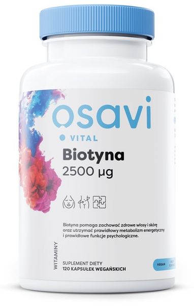 OSAVI Biotyna 2500 mcg (120 kaps.) zdjęcie 1