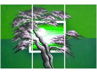 OBRAZ GREEN SUNSET NATURA