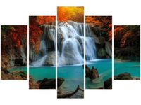 100CM 150CM OBRAZ 5 ELEM WODOSPAD HUAY MAE KAMIN ŚCIENNY