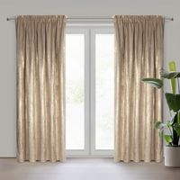 Zasłona 140X270 cm Renia beż welwet efekt glamour na taśmie