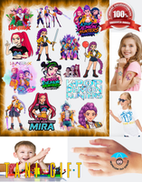 Duży Zestaw Mega Tatuaży zmywalnych - Demon Hunters - Demonix - Łowczynie Demonów