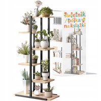 KWIETNIK STOJĄCY NA ROŚLINY KWIATY DONICZKI METALOWY STOJAK DREWNIANE