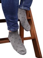 Skarpety stopki męskie bambusowe eleganckie ze wzorem szare 43-46 YOCLUB