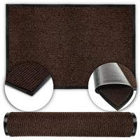 Wycieraczka pod drzwi wejściowa mata do butów duża brąz zewnętrzna 90x150cm