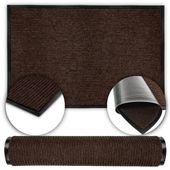 Wycieraczka pod drzwi wejściowa mata do butów duża brąz zewnętrzna 90x150cm
