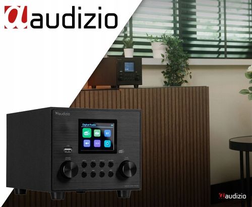Radio DAB+ tuner FM z subwooferem czarne do kuchni salonu biura na Arena.pl