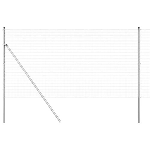 Ogrodzenie z słupkami Srebrny 1.2 x 10 m Stal na Arena.pl