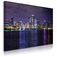 Obraz Ścienny Do Biura Panorama Chicago Architektura Miasto 120cm x 80cm