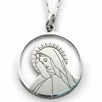 Łańcuszek srebrny Medalik Chrzest Komunia +Grawer