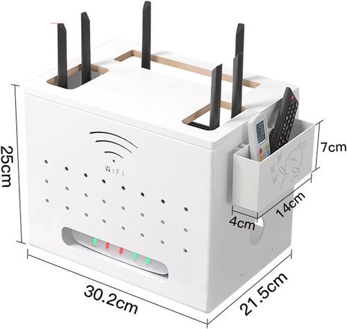 Skrzynka na router i modem Catekro z zarządzaniem kablami biała na Arena.pl