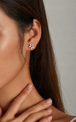 KOLCZYKI SREBRNE WKRĘTKI, KOLCZYKI SREBRO 925, kolczyki sztyfty kwiatki na Arena.pl