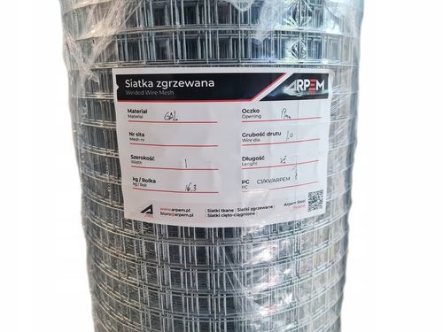 Siatka hodowlana Zgrzewana 19x19x1,0mm 2xOcynk 1x25,2m na Arena.pl