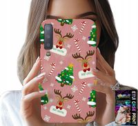 ETUI DO SAMSUNG A7 2018 - ŚWIĄTECZNE RENIFERY CHOINKI LASKA WZORY