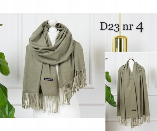 CIEPŁY SZAL KLASYCZNY SZALIK DAMSKI ELEGANCKI MODNY BRĄZOWY KOLORY na Arena.pl