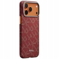 ETUI DO IPHONE 17 PRO PITAKA ULTRA-SLIM MONOGRAM MAGSAFE ZŁOTO CZERWONY