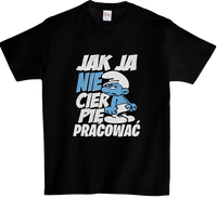 Koszulka T-shirt Męski Smerf Maruda - nie cierpię pracować