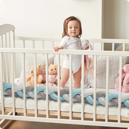 Otulacz do łóżeczka Ricokids 2m - niebiesko-szary na Arena.pl