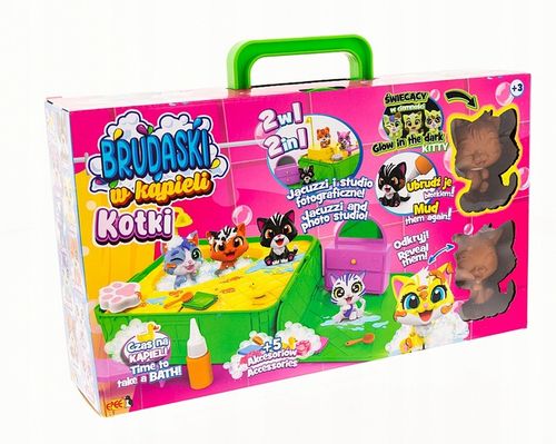 BRUDASKI W KĄPIELI ZESTAW JACUZZI SPA 2 KOTKI + BŁOTKO + AKCESORIA EPEE na Arena.pl