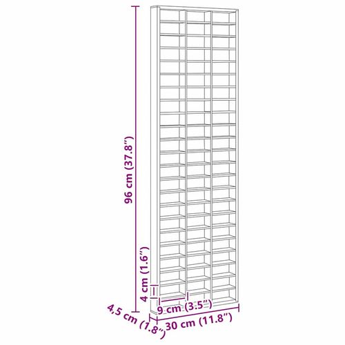 Pudełko na wyświetlacz Brązowy 30 x 4,5 x 96 cm na Arena.pl