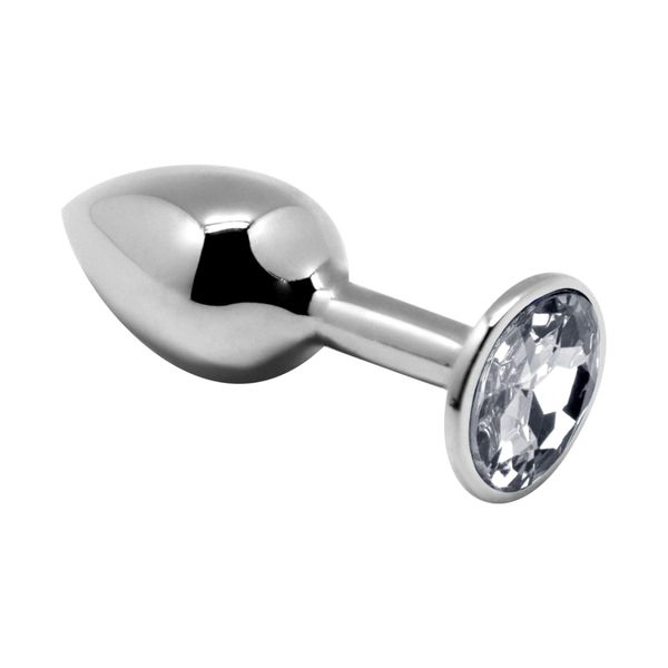 Mini Metal Butt Plug L Clear zdjęcie 1