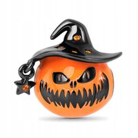 Zawieszka SREBRO 925 Charms Koralik Dynia z Kapeluszem Halloween