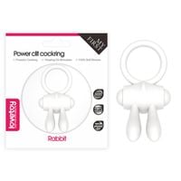 power clit silicone cockring white