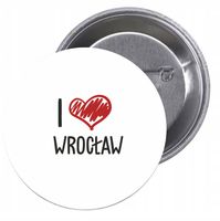 Przypinki buttony I LOVE WROCŁAW badziki z grafiką