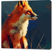 Obraz 100x100cm Spojrzenie Lisicy