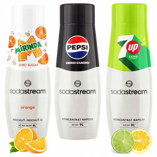 SODA STREAM MIRINDA ZERO + PEPSI MAX + 7UP FREE Syropy do Wody BEZ CUKRU na Arena.pl