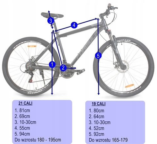 ROWER GÓRSKI MTB 29 SHIMANO RAMA 19, 21 CALI HAMULCE TARCZOWE 21 BIEGÓW na Arena.pl