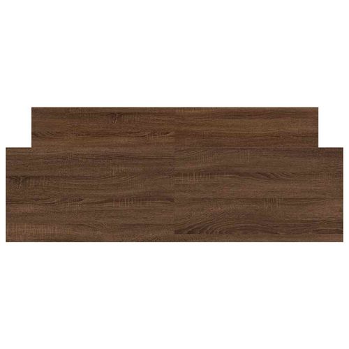 Rama łóżka z wezgłowiem i zanóżkiem, brązowy dąb, 140x200 cm na Arena.pl