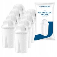 Filtry wody aquaclassic STANDARD do dzbanek filtrujący szklany Wessper 8x