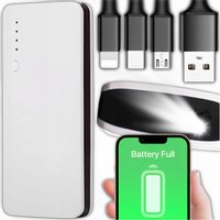 POWER BANK 20000+KABEL DO KAŻDEGO TELEFONU USB ŁADOWARKA LATARKA POWERBANK