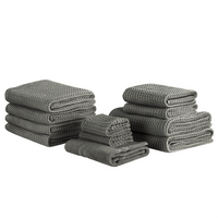 Komplet 11 ręczników bawełnianych frotte szary ATAI