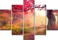 105CM 150CM OBRAZ 5 ELEM JESIENNY KRAJOBRAZ DRUK