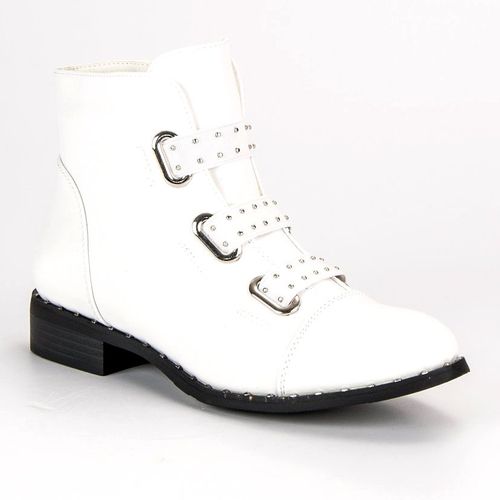 Białe botki na suwak r.40 na Arena.pl
